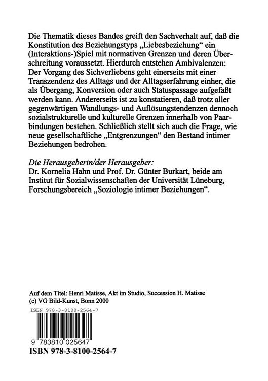 Produktbild: Grenzen und Grenz&uuml;berschreitungen der Liebe