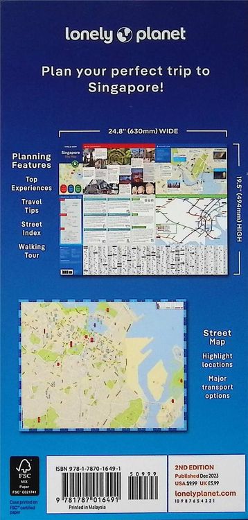 Produktbild: Lonely Planet Singapore City Map