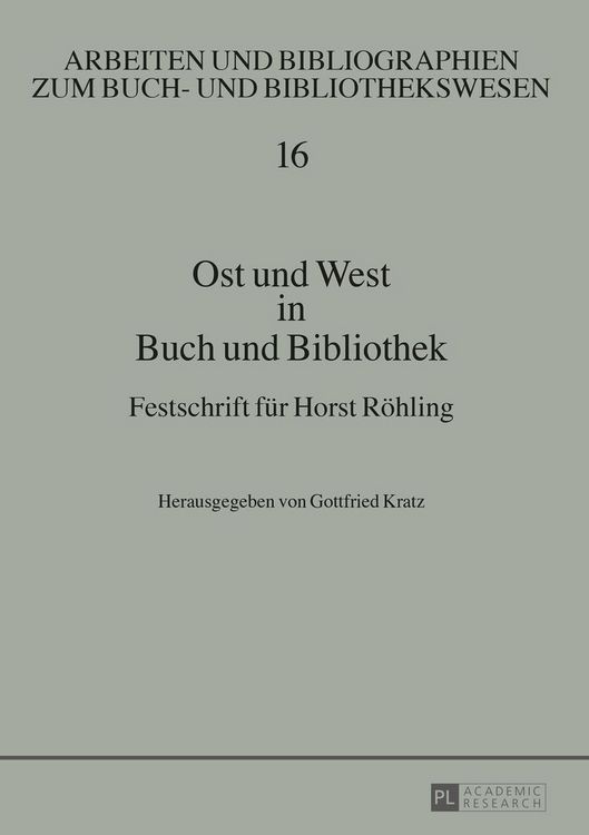 Produktbild: Ost und West in Buch und Bibliothek
