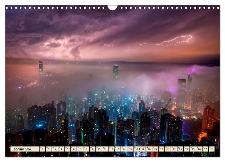 Produktbild: Metropolen - Weltst&auml;dte im Blitzlicht (Wandkalender 2026 DIN A3 quer), CALVENDO Monatskalender
