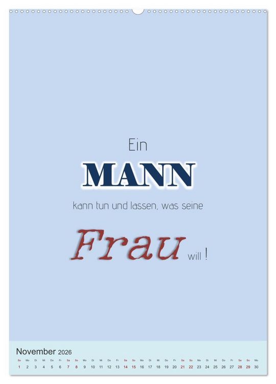Produktbild: Was Mann &uuml;ber Frau wissen sollte und umgekehrt ... (hochwertiger Premium Wandkalender 2026 DIN A2 hoch), Kunstdruck in Hochglanz