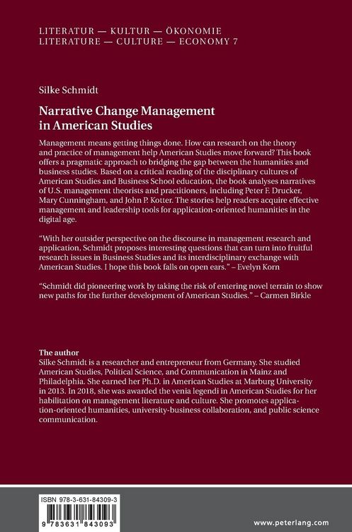 Produktbild: Narrative Change Management in American Studies