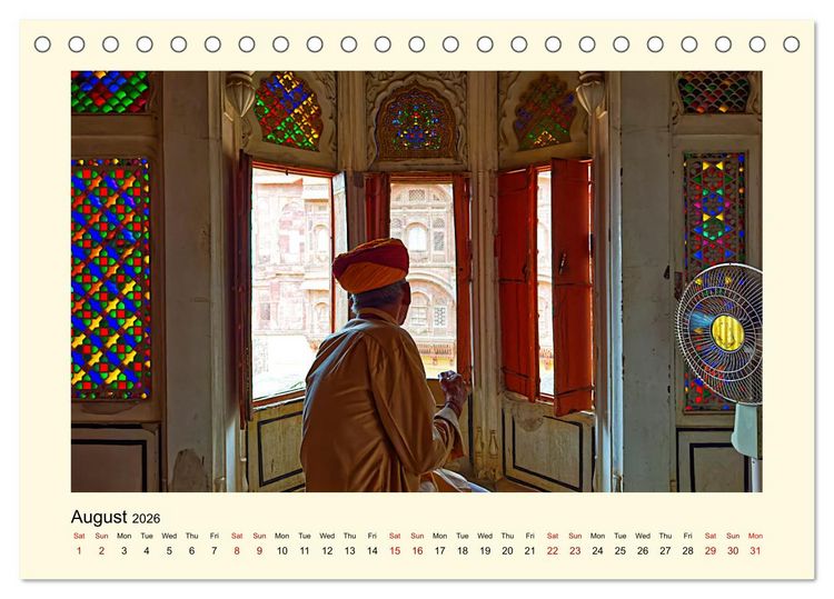 Produktbild: Great impressions of INDIA featuring awesome pictures (Desk Calendar 2026 DIN A5 landscape), CALVENDO 12 Month DeskCalendar