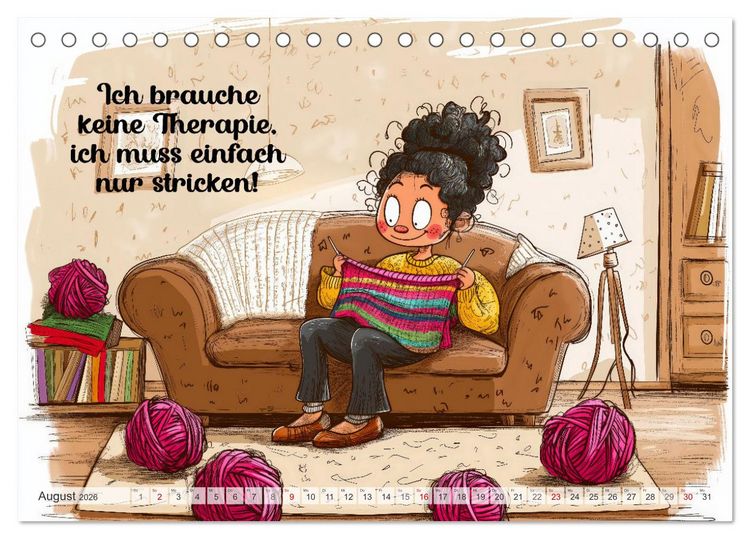 Produktbild: Wollfieber (Tischkalender 2026 DIN A5 quer), CALVENDO Monatskalender