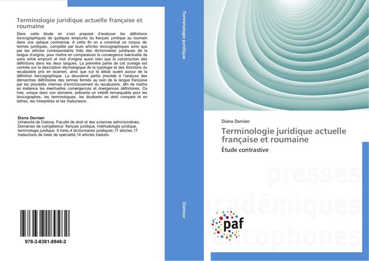 Produktbild: Terminologie juridique actuelle fran&ccedil;aise et roumaine