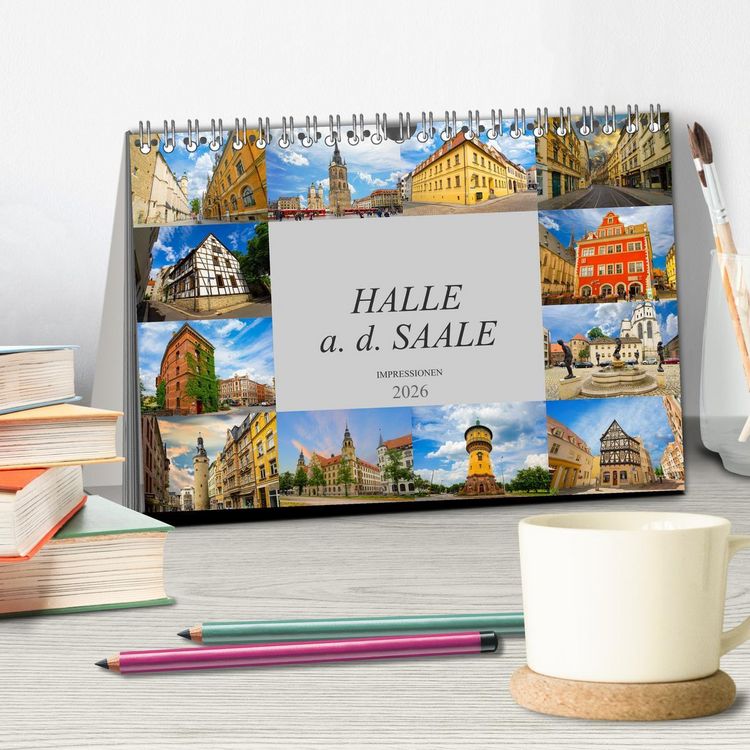 Produktbild: Halle a. d. Saale Impressionen (Tischkalender 2026 DIN A5 quer), CALVENDO Monatskalender