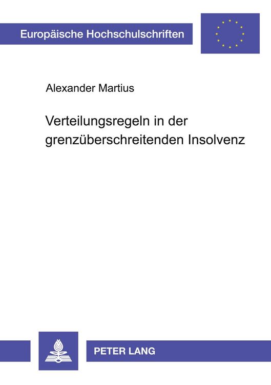 Produktbild: Verteilungsregeln in der grenz&uuml;berschreitenden Insolvenz