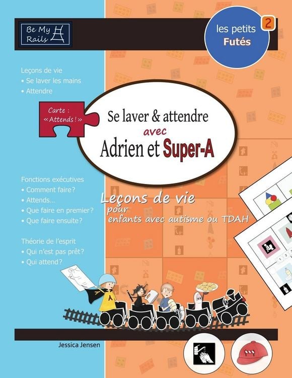 Produktbild: LES PETITS FUT&Eacute;S Se laver et attendre avec Adrien et Super-A