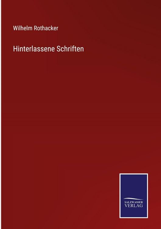 Produktbild: Hinterlassene Schriften