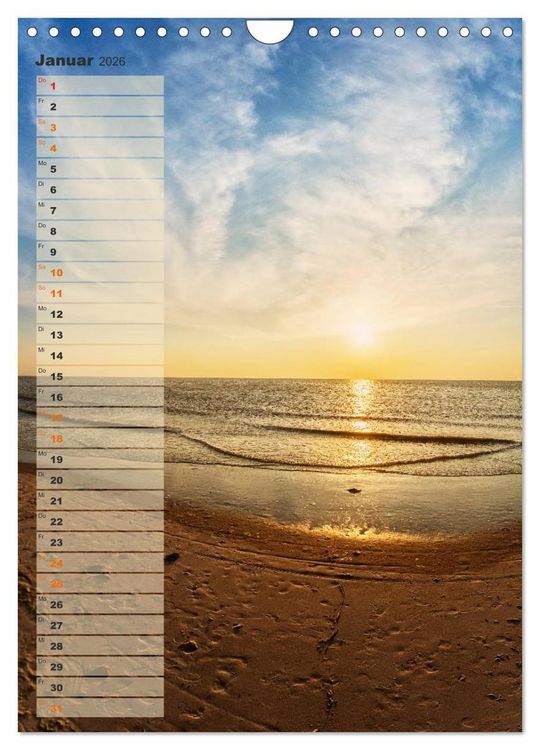Produktbild: Zwischen D&uuml;nen und Watt / Geburtstagskalender (Wandkalender 2026 DIN A4 hoch), CALVENDO Monatskalender