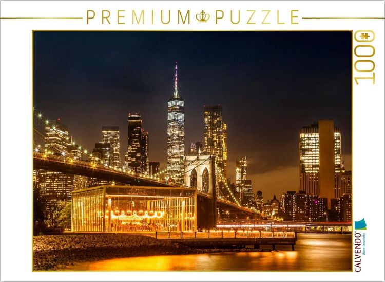 Produktbild: CALVENDO Puzzle Malerische Manhattan Impression aus Brooklyn | 1000 Teile Lege-Gr&ouml;&szlig;e 64x48cm Foto-Puzzle f&uuml;r gl&uuml;ckliche Stunden