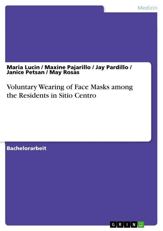 Produktbild: Voluntary Wearing of Face Masks among the Residents in Sitio Centro