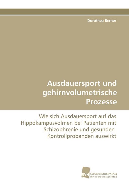 Produktbild: Ausdauersport und gehirnvolumetrische Prozesse