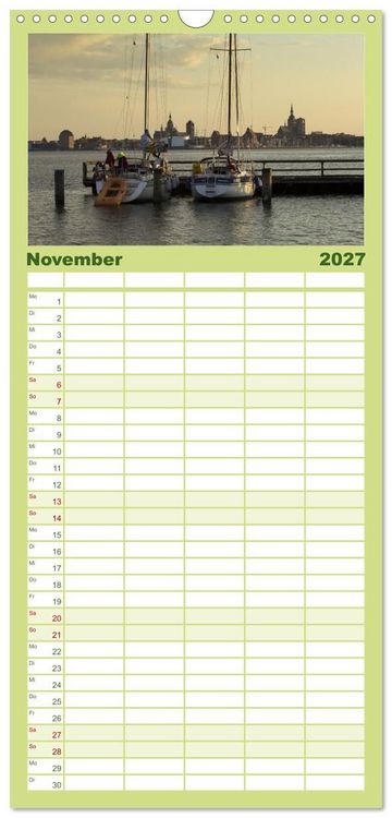 Produktbild: Familienplaner 2027 - Stralsund - Momente einer Reise mit 5 Spalten (Wandkalender, 21 x 45 cm) CALVENDO