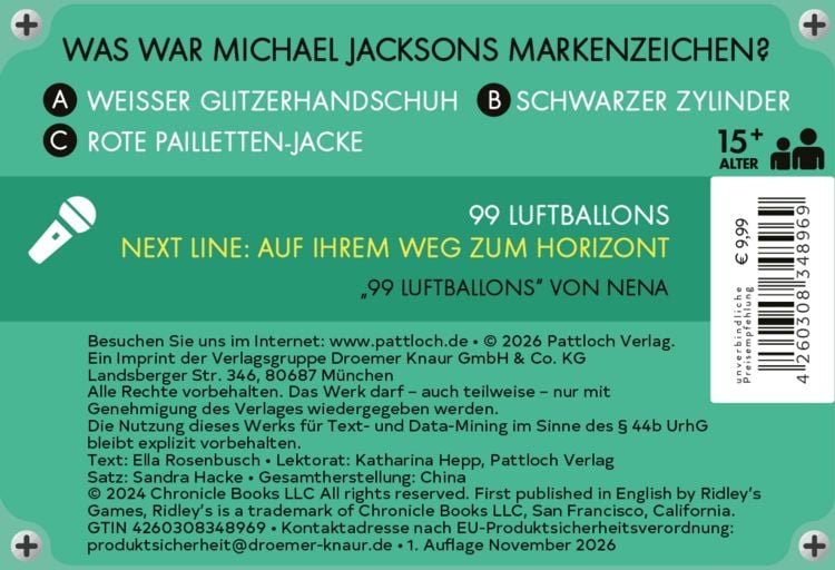 Produktbild: 1980er Musik Trivia Spiel