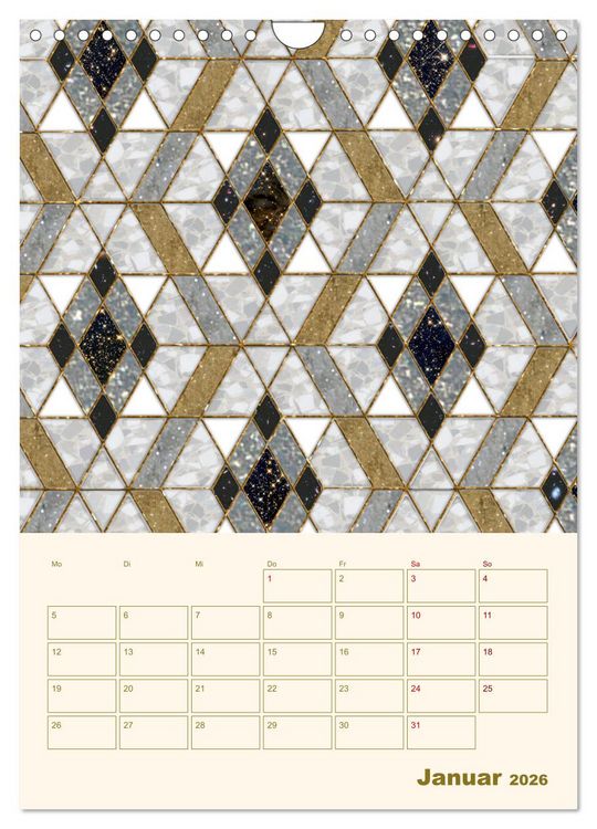 Produktbild: Art Deco Planer (Wandkalender 2026 DIN A4 hoch), CALVENDO Monatskalender