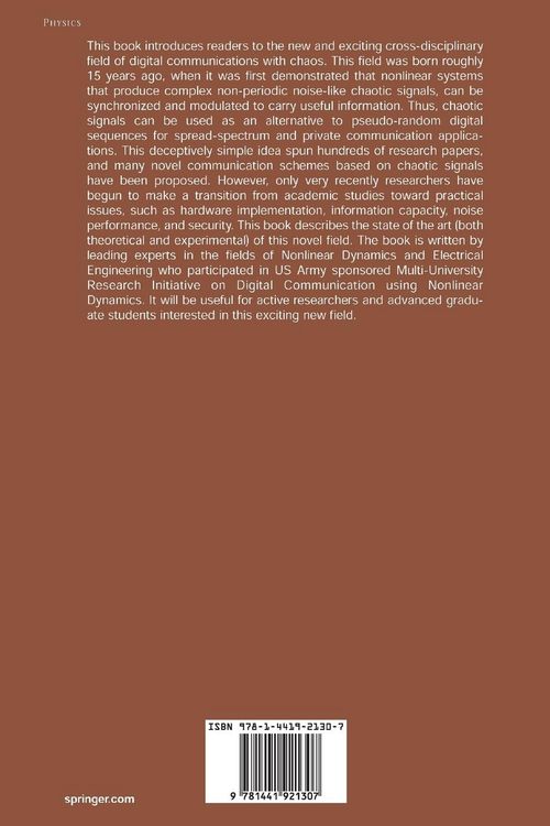 Produktbild: Digital Communications Using Chaos and Nonlinear Dynamics