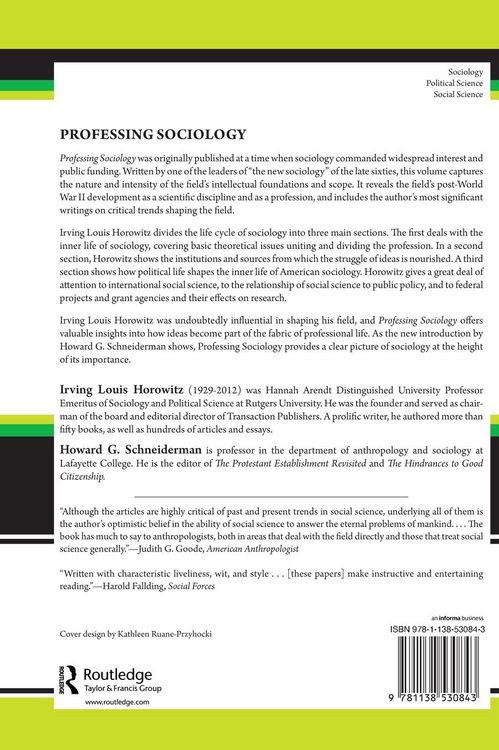 Produktbild: Professing Sociology