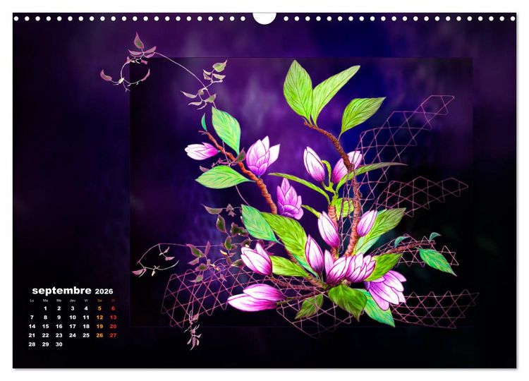 Produktbild: Images d'art Ikebana (Calendrier mural 2026 DIN A3 vertical), CALVENDO calendrier mensuel