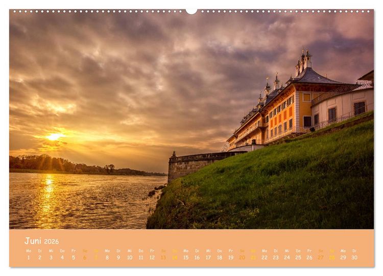 Produktbild: Elbflorenz - Dresden und Umgebung (hochwertiger Premium Wandkalender 2026 DIN A2 quer), Kunstdruck in Hochglanz