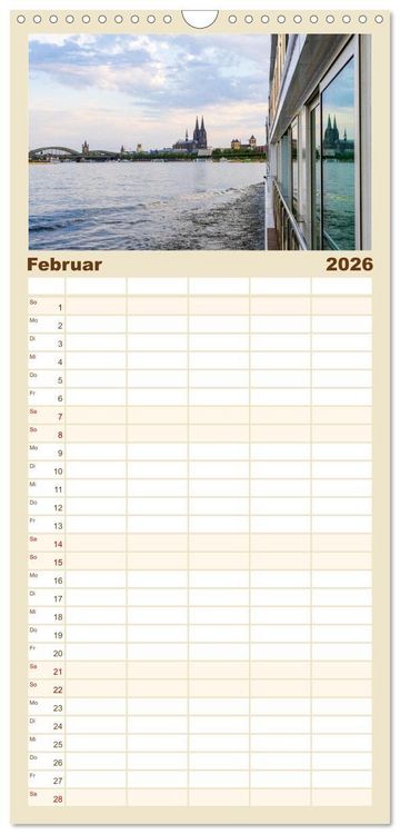 Produktbild: Familienplaner 2026 - Eine Kreuzfahrt auf dem Rhein mit 5 Spalten (Wandkalender, 21 x 45 cm) CALVENDO