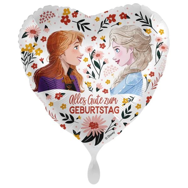 Produktbild: Folienballon Anna & Elsa Floral Birthday