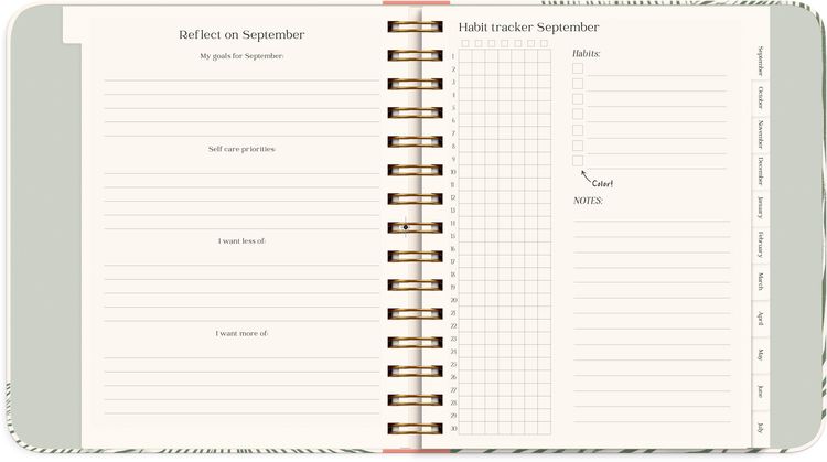 Produktbild: Life Planner Decor Green flow 26/27