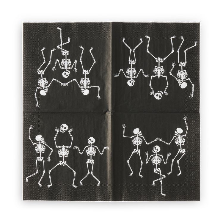 Produktbild: Serviette "Dancing Bones" 25x25cm