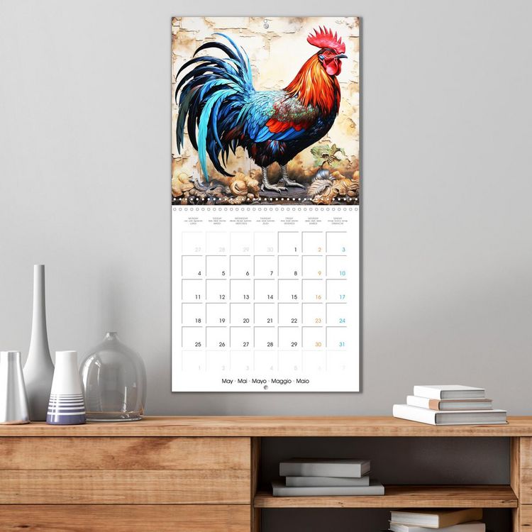 Produktbild: Coqs de nos campagnes (Calendrier mural carr&eacute; 2026 30x30 cm) Calendrier double avec une page pour vos prises de notes