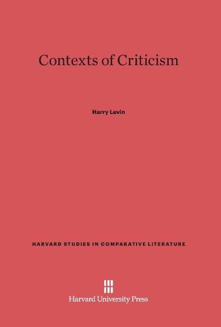 Produktbild: Contexts of Criticism