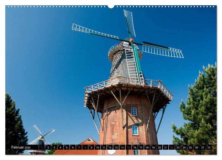 Produktbild: Windm&uuml;hlen in Deutschland (hochwertiger Premium Wandkalender 2026 DIN A2 quer), Kunstdruck in Hochglanz