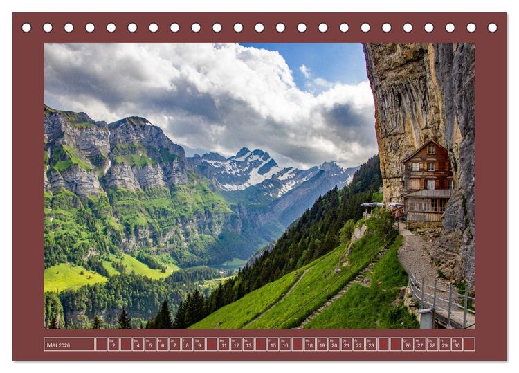 Produktbild: Gr&uuml;ezi in den Schweizer Bergen (Tischkalender 2026 DIN A5 quer), CALVENDO Monatskalender