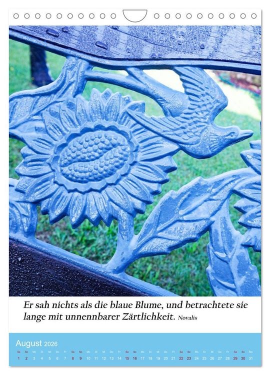 Produktbild: Die Farben blau (Wandkalender 2026 DIN A4 hoch), CALVENDO Monatskalender