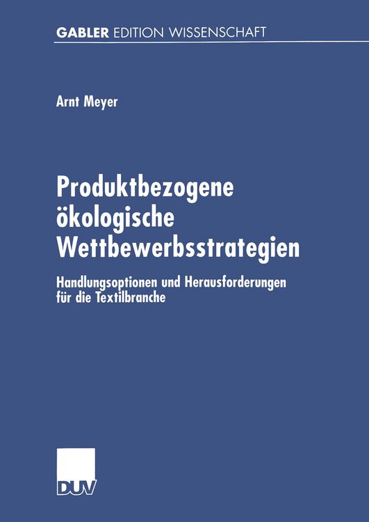 Produktbild: Produktbezogene &ouml;kologische Wettbewerbsstrategien