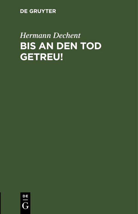 Produktbild: Bis an den Tod getreu!