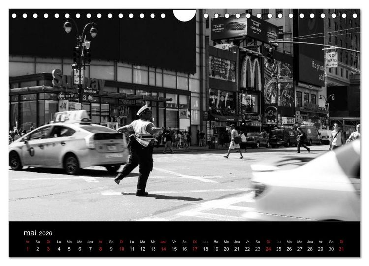 Produktbild: New York en noir et blanc (Calendrier mural 2026 DIN A4 vertical), CALVENDO calendrier mensuel