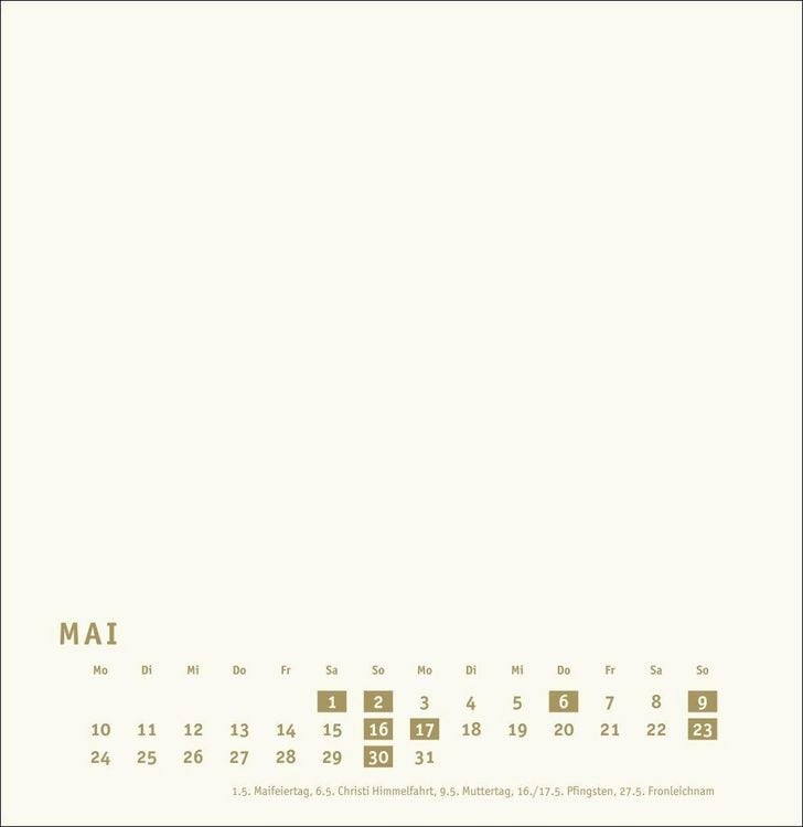 Produktbild: Premium-Bastelkalender gold gro&szlig; 2027
