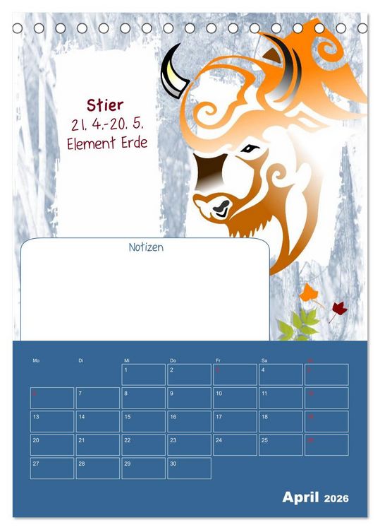 Produktbild: Sternzeichen &bull; Geburtstagskalender / Planer (Tischkalender 2026 DIN A5 hoch), CALVENDO Monatskalender