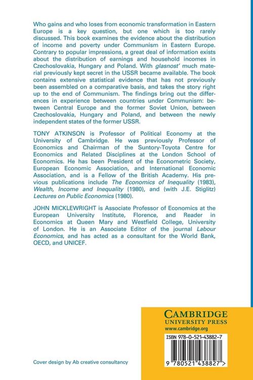Produktbild: Economic Transformation in Eastern Europe and the Distribution of Income