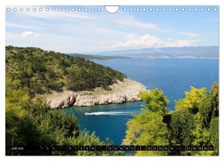 Produktbild: Kroatische Adria - Von Opatija bis Krk (Wandkalender 2026 DIN A4 quer), CALVENDO Monatskalender