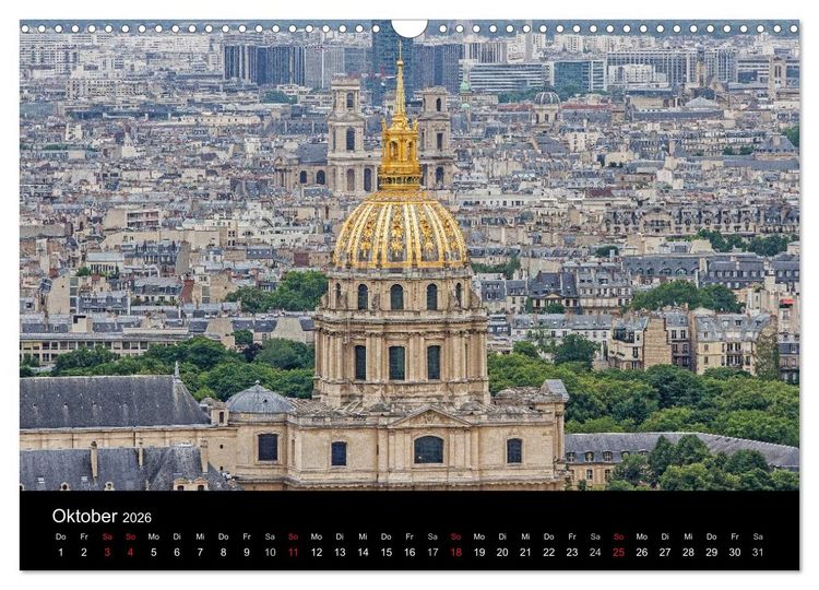 Produktbild: Paris (Wandkalender 2026 DIN A3 quer), CALVENDO Monatskalender