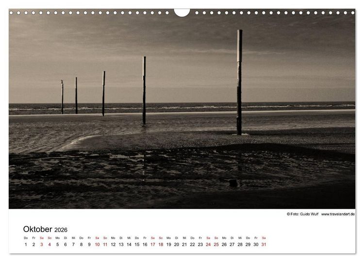 Produktbild: Sankt Peter-Ording. Ein Traum an der Nordsee (Wandkalender 2026 DIN A3 quer), CALVENDO Monatskalender