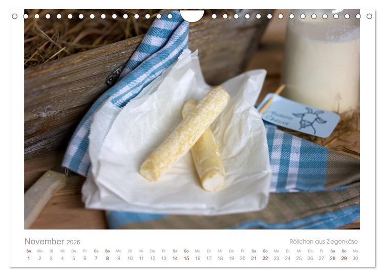 Produktbild: Der K&auml;sekalender Edel und lecker (Wandkalender 2026 DIN A4 quer), CALVENDO Monatskalender