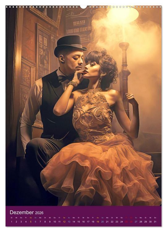 Produktbild: Burlesque T&auml;nzerinnen - Verf&uuml;hrerischer Tanz (hochwertiger Premium Wandkalender 2026 DIN A2 hoch), Kunstdruck in Hochglanz