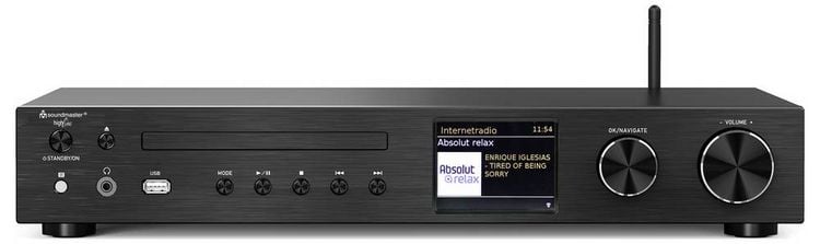 Produktbild: Soundmaster ICD4350SW CD-Player Schwarz WLAN, DAB+, CD-Player, Bluetooth&reg;, Internetradio