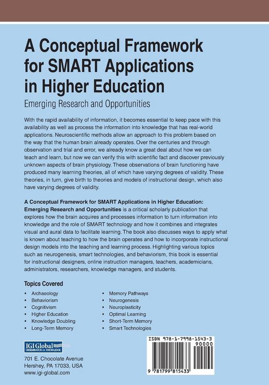 Produktbild: A Conceptual Framework for SMART Applications in Higher Education