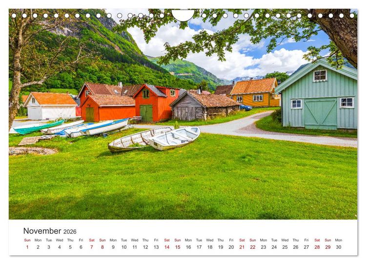 Produktbild: Norway - landscapes and fjords in western Norway (Wall Calendar 2026 DIN A4 landscape), CALVENDO 12 Month Wall Calendar