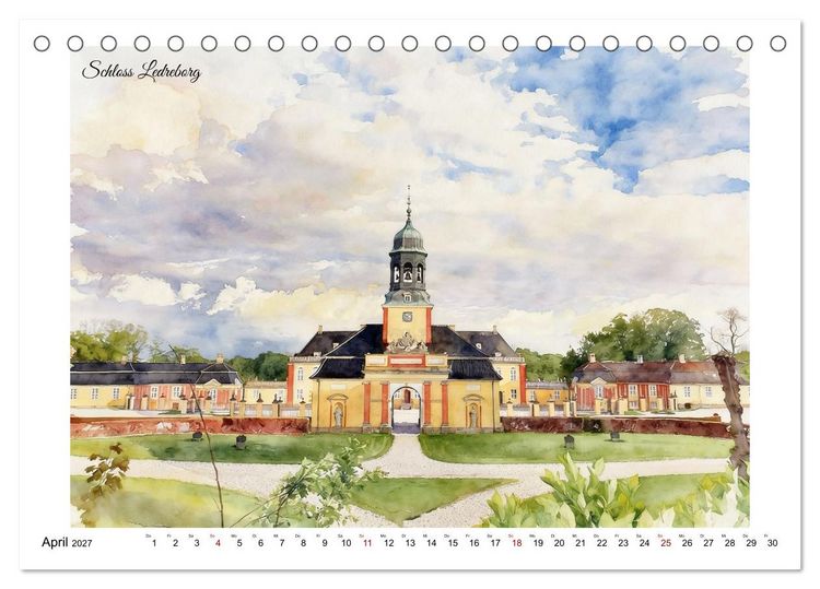 Produktbild: Schl&ouml;ssertour durch D&auml;nemark (Tischkalender 2027 DIN A5 quer), CALVENDO Monatskalender