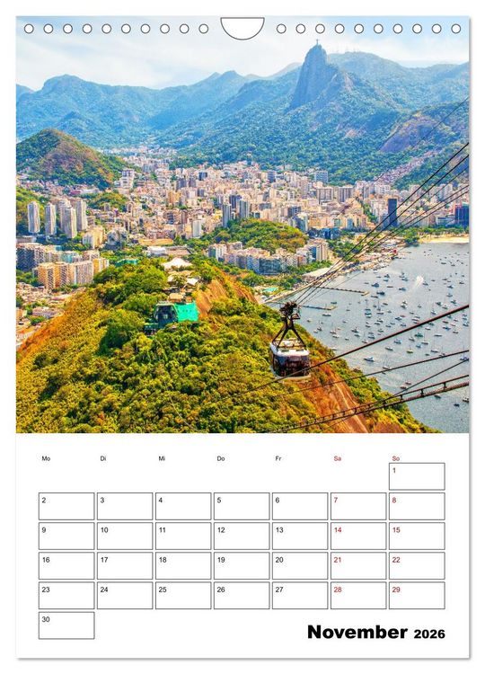 Produktbild: Rio de Janeiro - Reiseplaner (Wandkalender 2026 DIN A4 hoch), CALVENDO Monatskalender