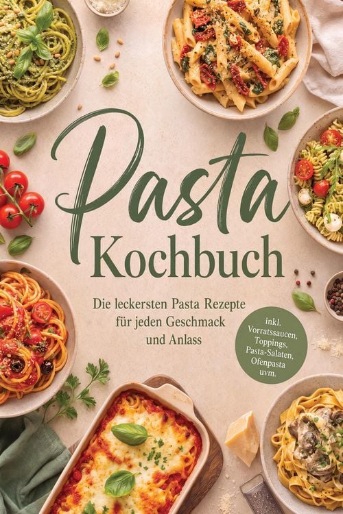Produktbild: Pasta Kochbuch: Die leckersten Pasta Rezepte f&uuml;r jeden Geschmack und Anlass - inkl. Vorratssaucen, Toppings, Pasta-Salaten, Ofenpasta uvm.